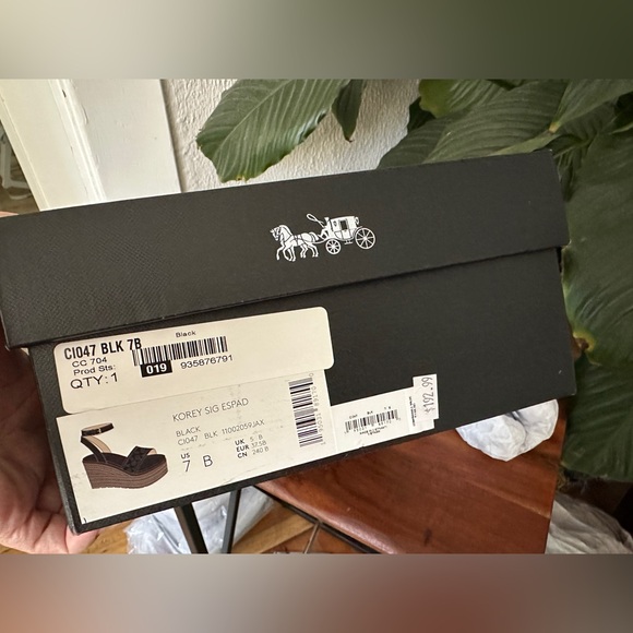 NIB - COACH Korey Espadrille In Signature Jacquard Sandal - size 7 US - Picture 10 of 10